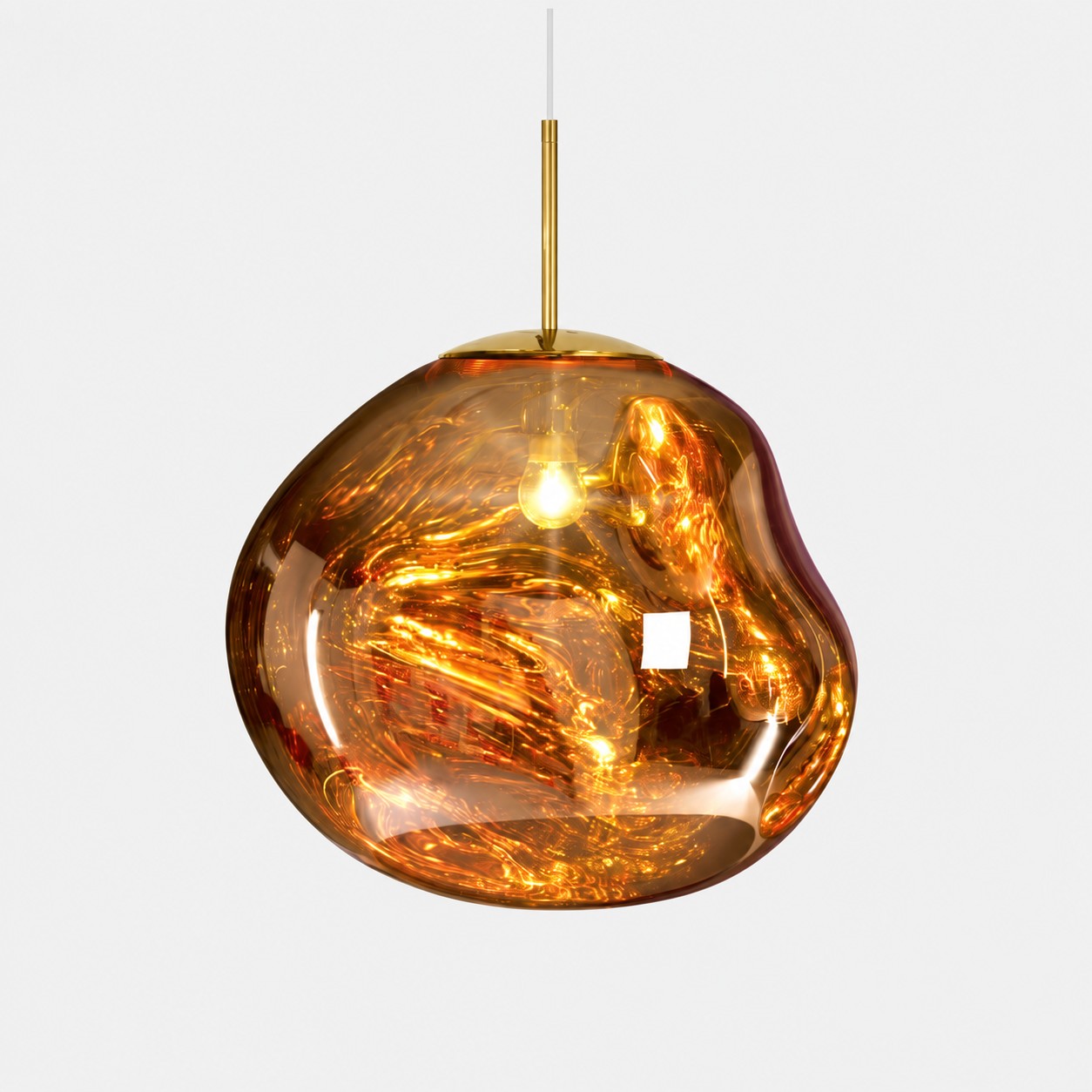 Lámpara colgante de lava irregular de diseño moderno, color dorado (SKU)
