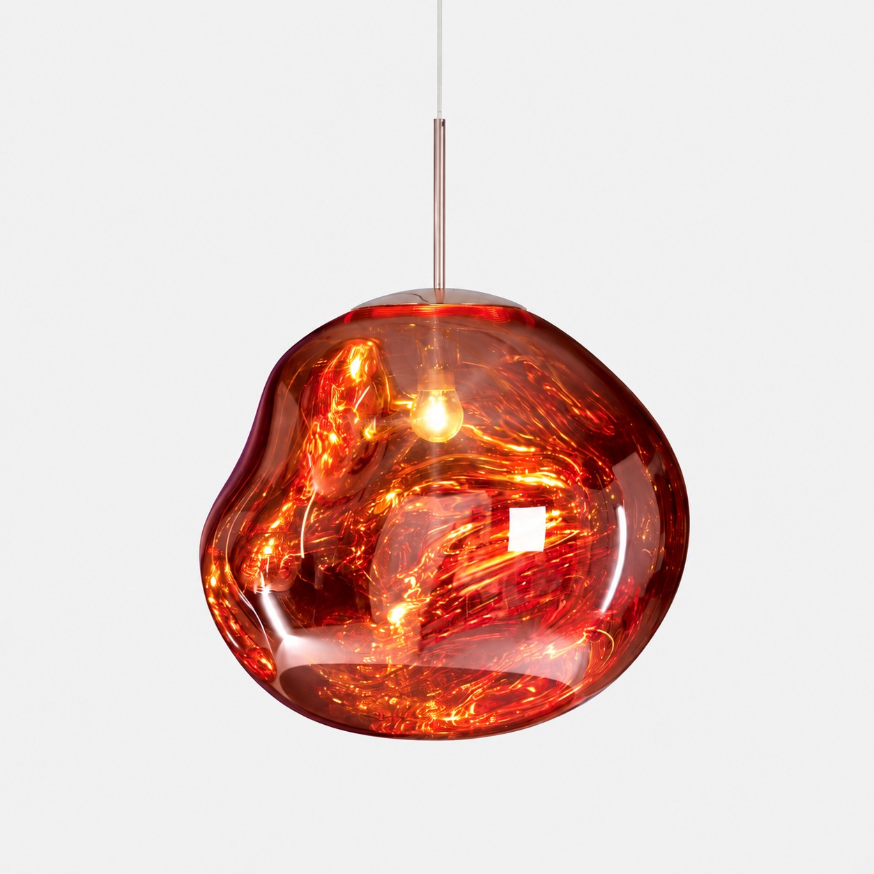 Lámpara colgante de lava irregular de diseño moderno, color rojo (SKU)